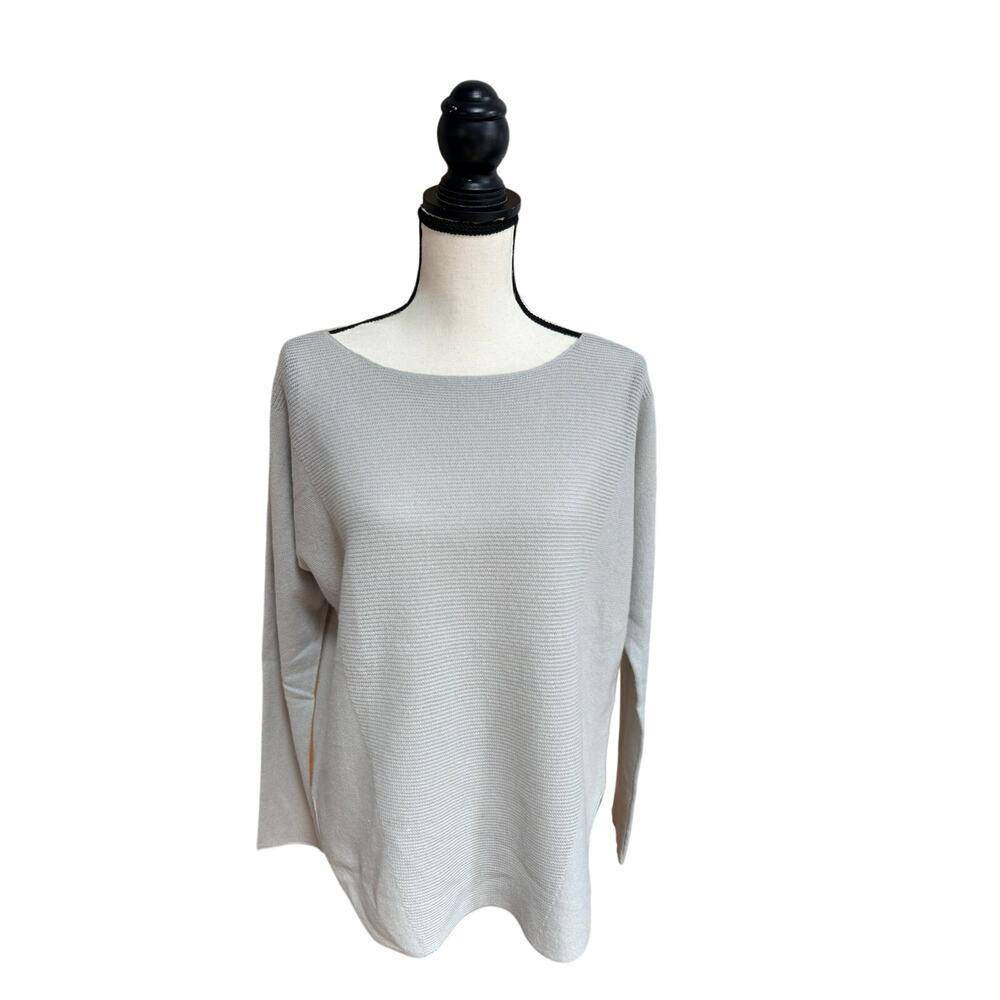 NEW Vince Womens Small Ash Grey Cashmere Boatneck Sweater $298